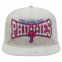 New Era Philadelphia Phillies Gray Corduroy Golfer Snapback Hat - MLB Hats