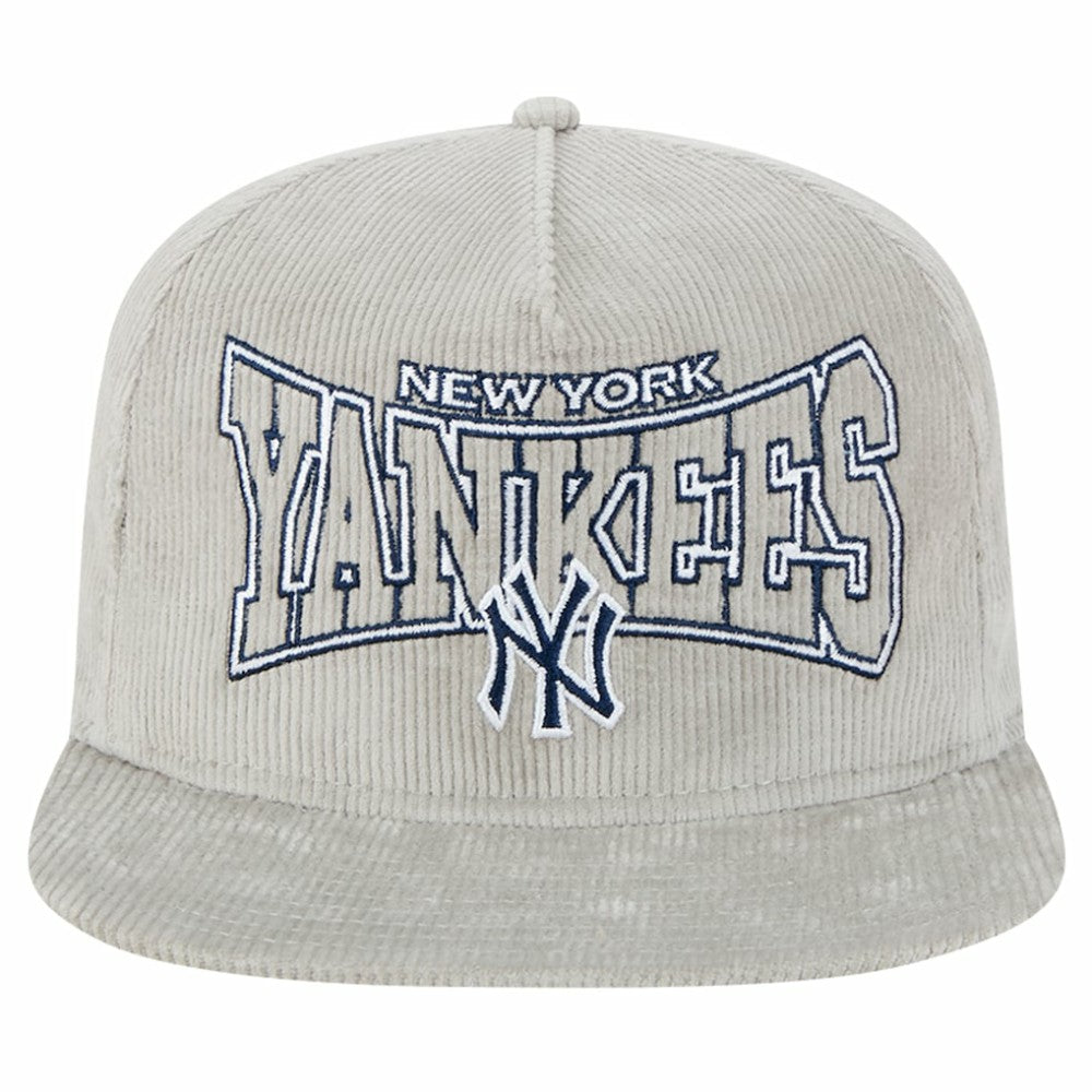 New Era New York Yankees Gray Corduroy Golfer Snapback Hat - MLB Hats