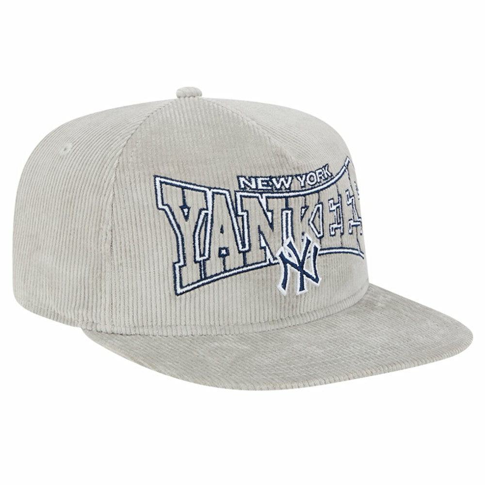 New Era New York Yankees Gray Corduroy Golfer Snapback Hat - MLB Hats