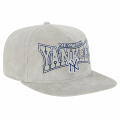 New Era New York Yankees Gray Corduroy Golfer Snapback Hat - MLB Hats