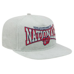 New Era Washington Nationals Gray Corduroy Golfer Snapback Hat - MLB Hats