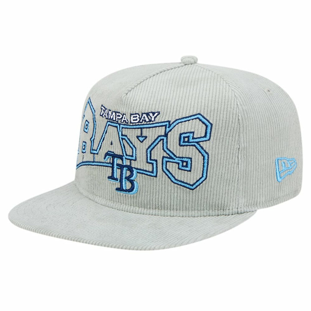 New Era Tampa Bay Rays Gray Corduroy Golfer Snapback Hat - MLB Hats