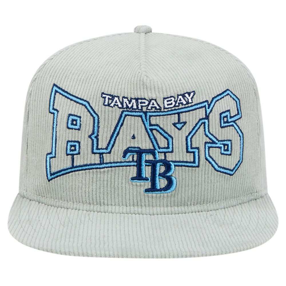 New Era Tampa Bay Rays Gray Corduroy Golfer Snapback Hat - MLB Hats