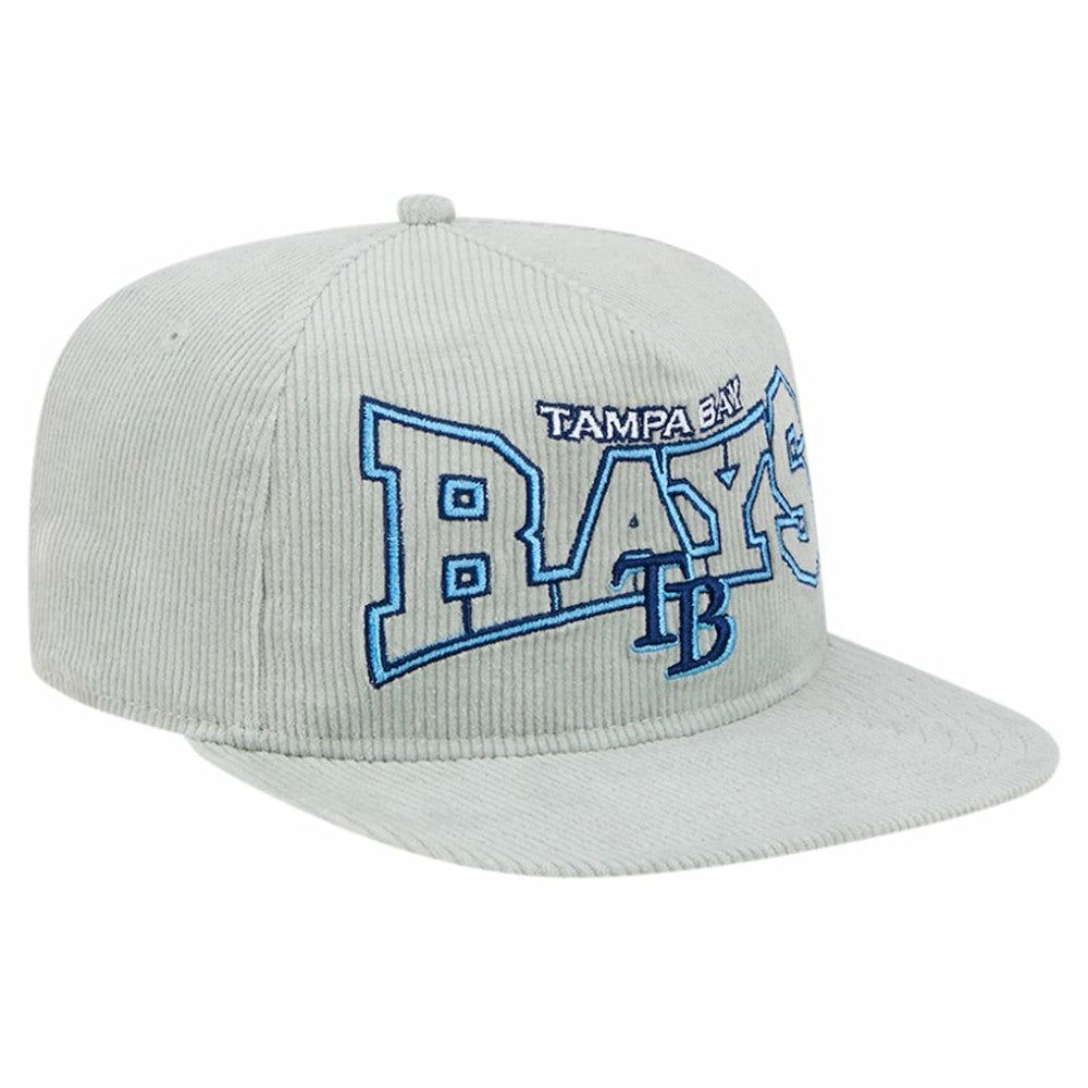 New Era Tampa Bay Rays Gray Corduroy Golfer Snapback Hat - MLB Hats