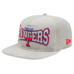 New Era Texas Rangers Gray Corduroy Golfer Snapback Hat - MLB Hats