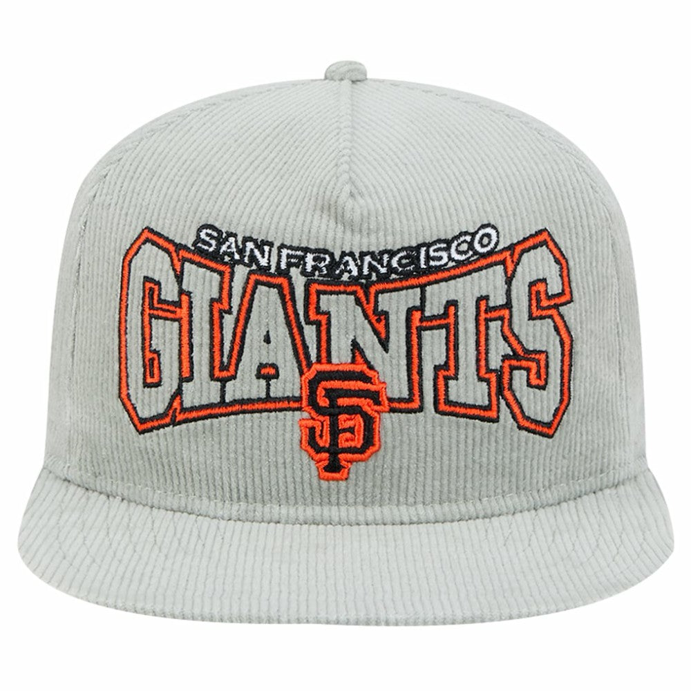 New Era San Francisco Giants Gray Corduroy Golfer Snapback Hat - MLB Hats