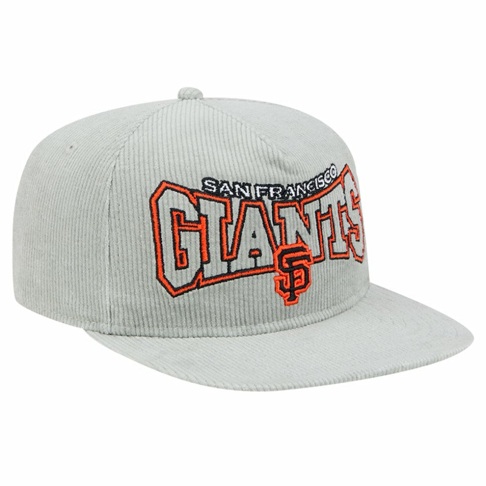 New Era San Francisco Giants Gray Corduroy Golfer Snapback Hat - MLB Hats