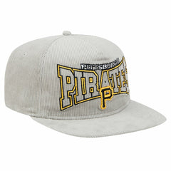 New Era Pittsburgh Pirates Gray Corduroy Golfer Snapback Hat - MLB Hats