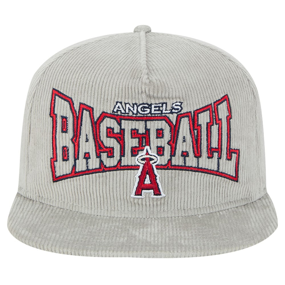 New Era Los Angeles Angels Gray Corduroy Golfer Snapback Hat - MLB Hats