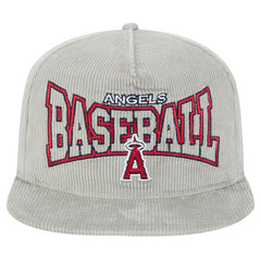 New Era Los Angeles Angels Gray Corduroy Golfer Snapback Hat - MLB Hats