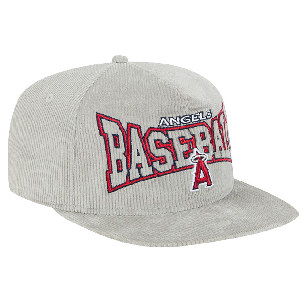 New Era Los Angeles Angels Gray Corduroy Golfer Snapback Hat - MLB Hats