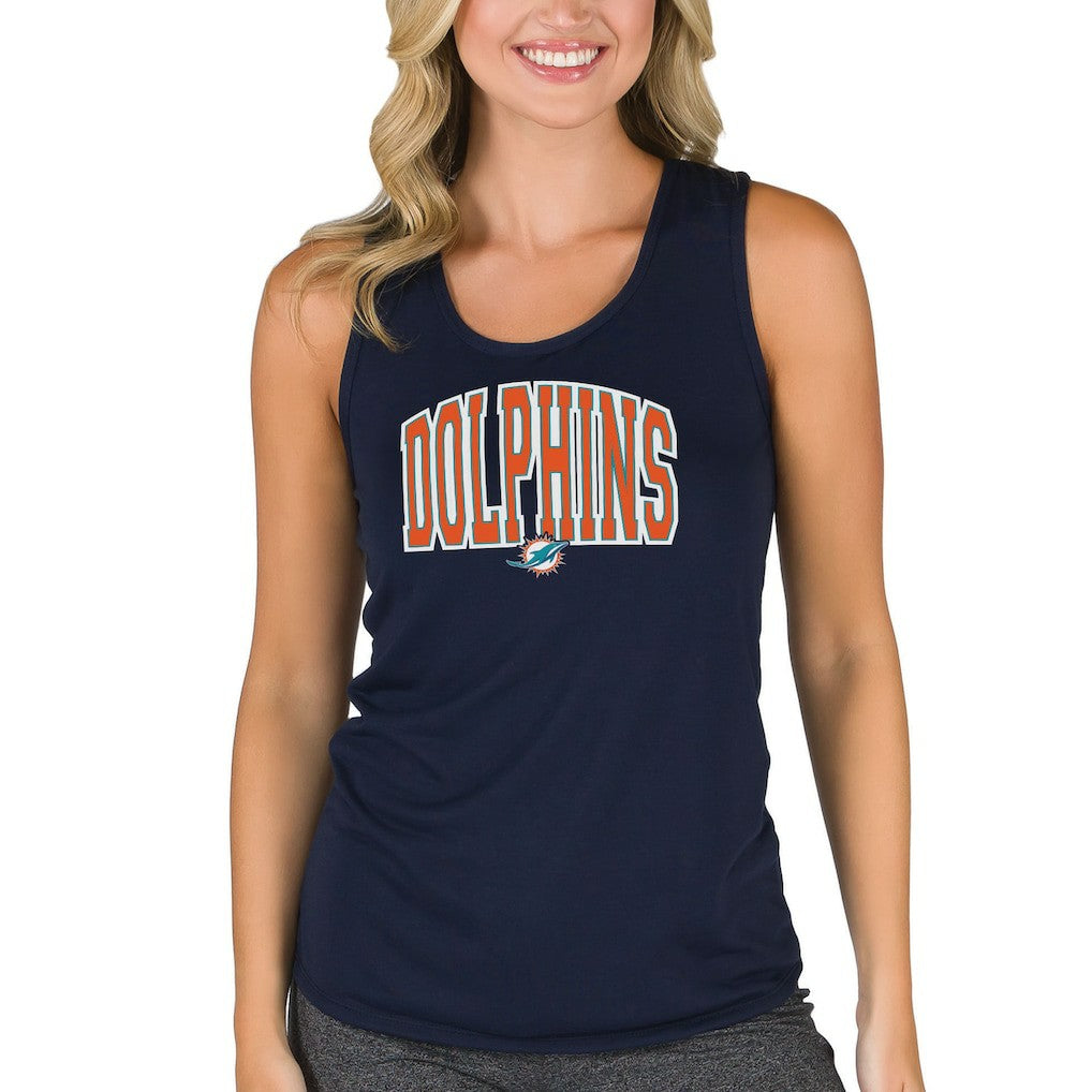 Miami Dolphins Concepts Sport Women's Marathon Racer Back Tank Top | NFL Outlet