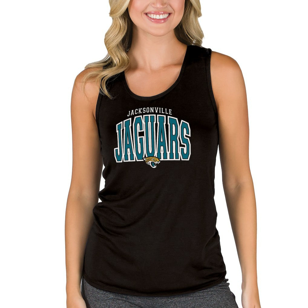 Jacksonville Jaguars Concepts Sport Women's Marathon Racer Back Tank Top | NFL Outlet