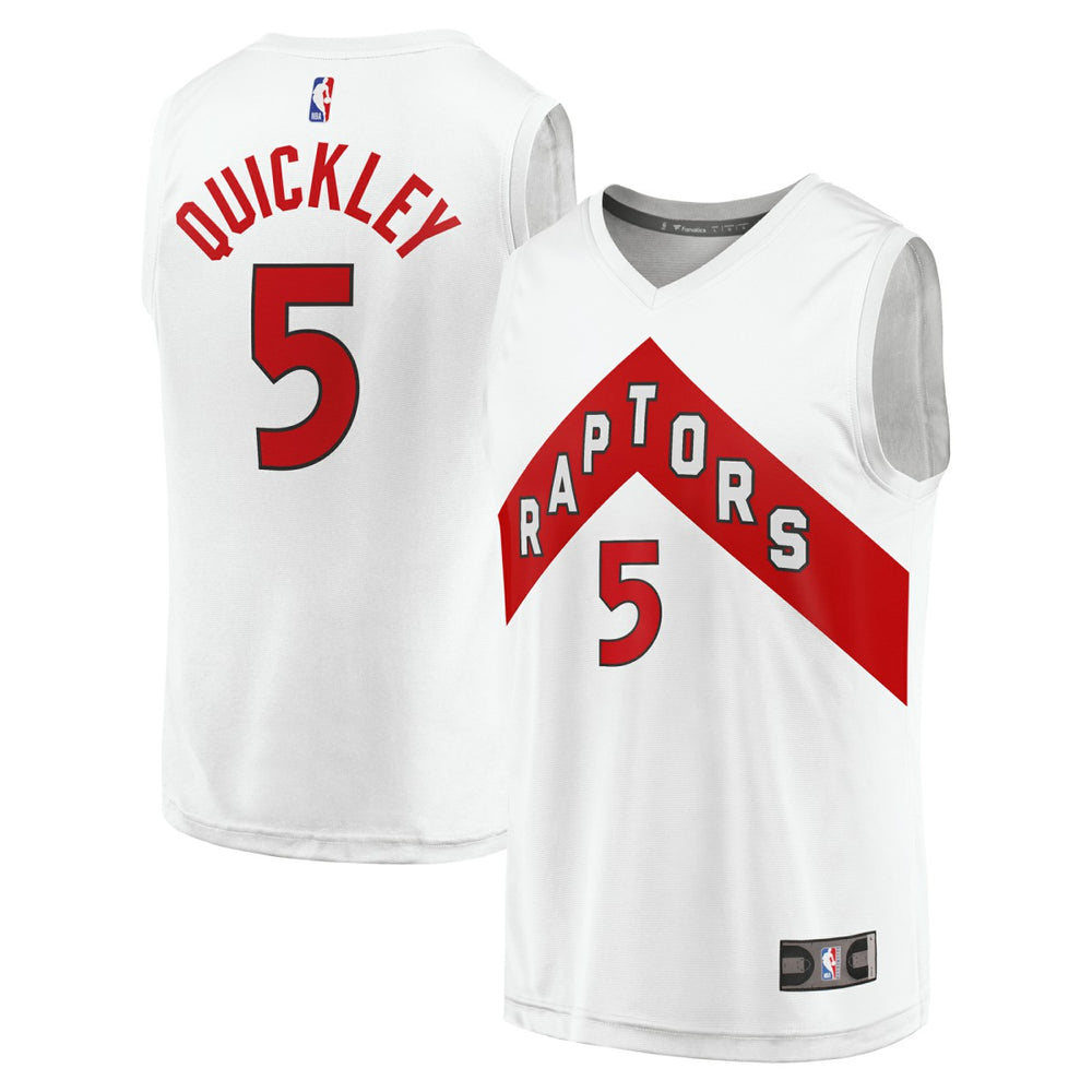 White Immanuel Quickley Toronto Raptors Youth Fast Break Player Jersey | NBA