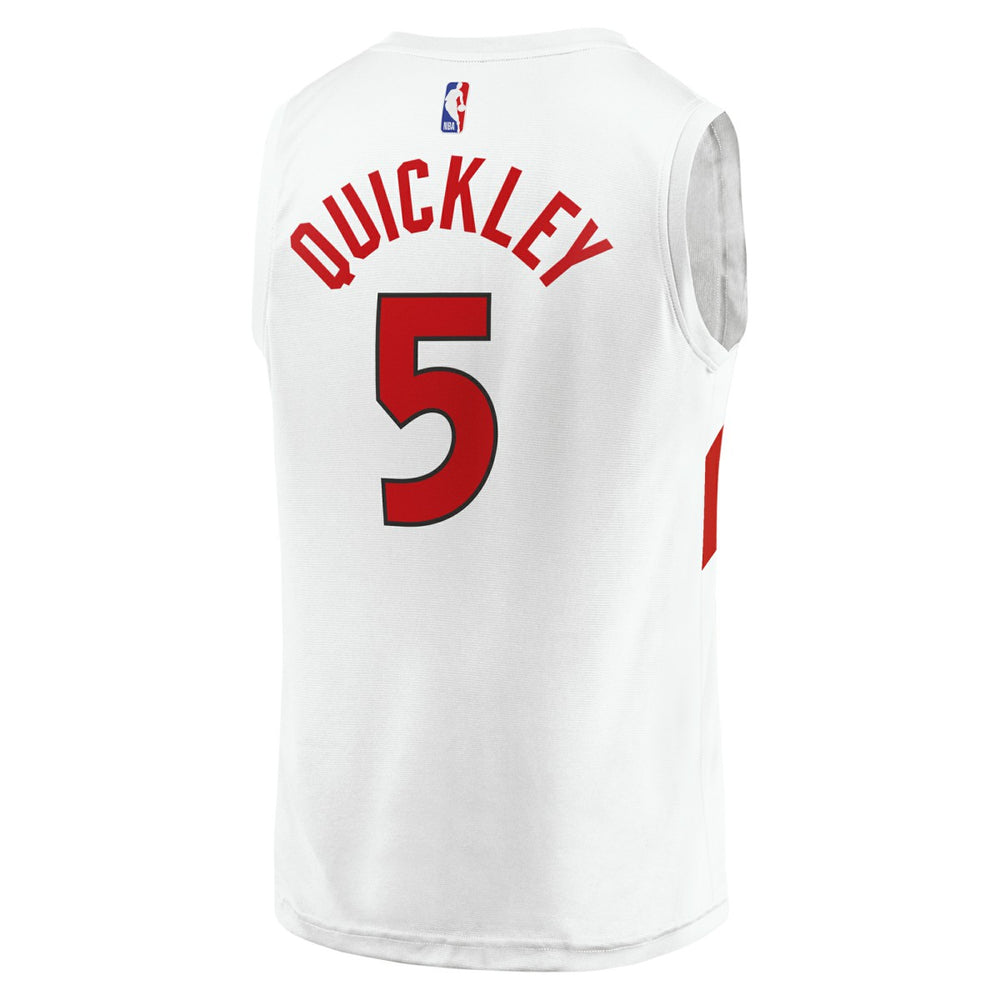 White Immanuel Quickley Toronto Raptors Youth Fast Break Player Jersey | NBA