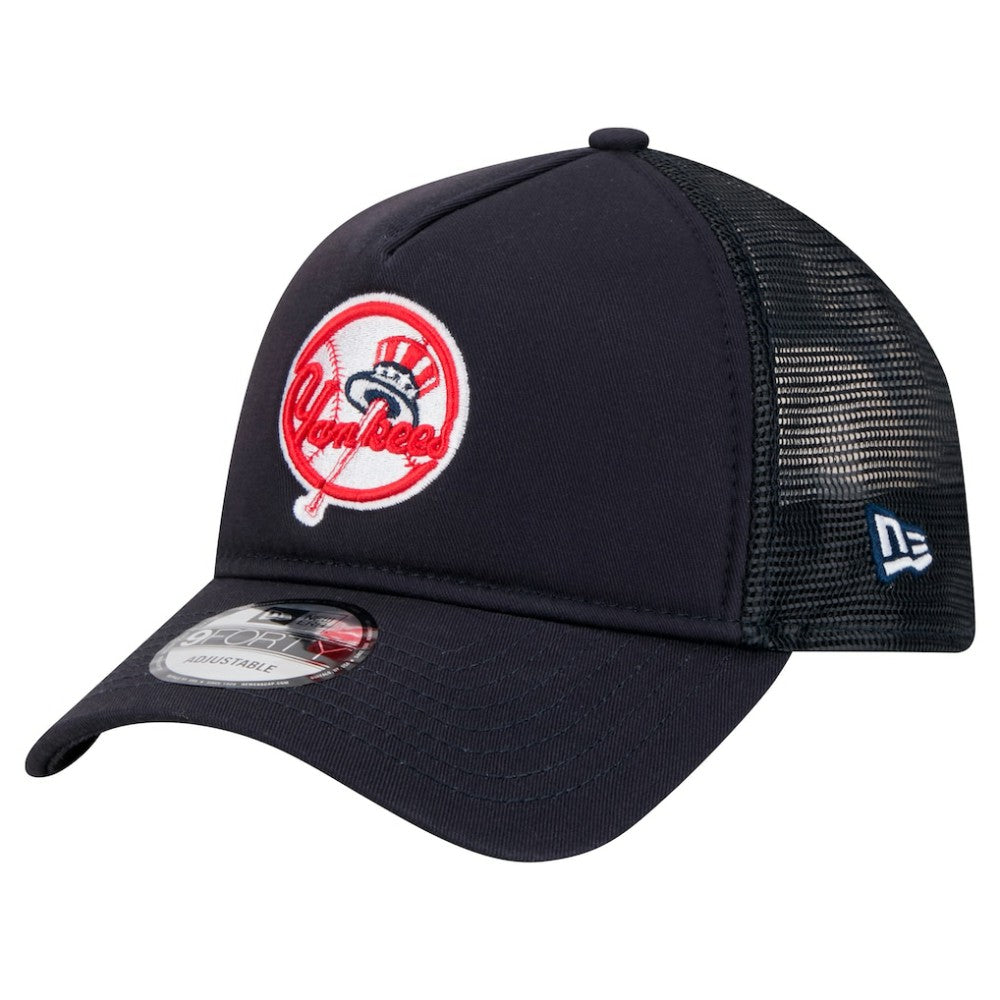 New York Yankees New Era 9FORTY A-Frame Trucker Adjustable Hat - MLB Hats