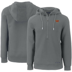 Washington Commanders Cutter & Buck Primary Mark Roam Eco Recycled Half-Zip Pullover Hoodie | NFL Online