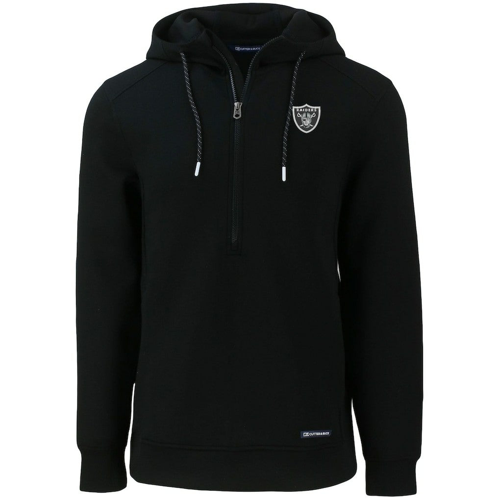 Las Vegas Raiders Cutter & Buck Primary Mark Roam Eco Recycled Half-Zip Pullover Hoodie | NFL Discount