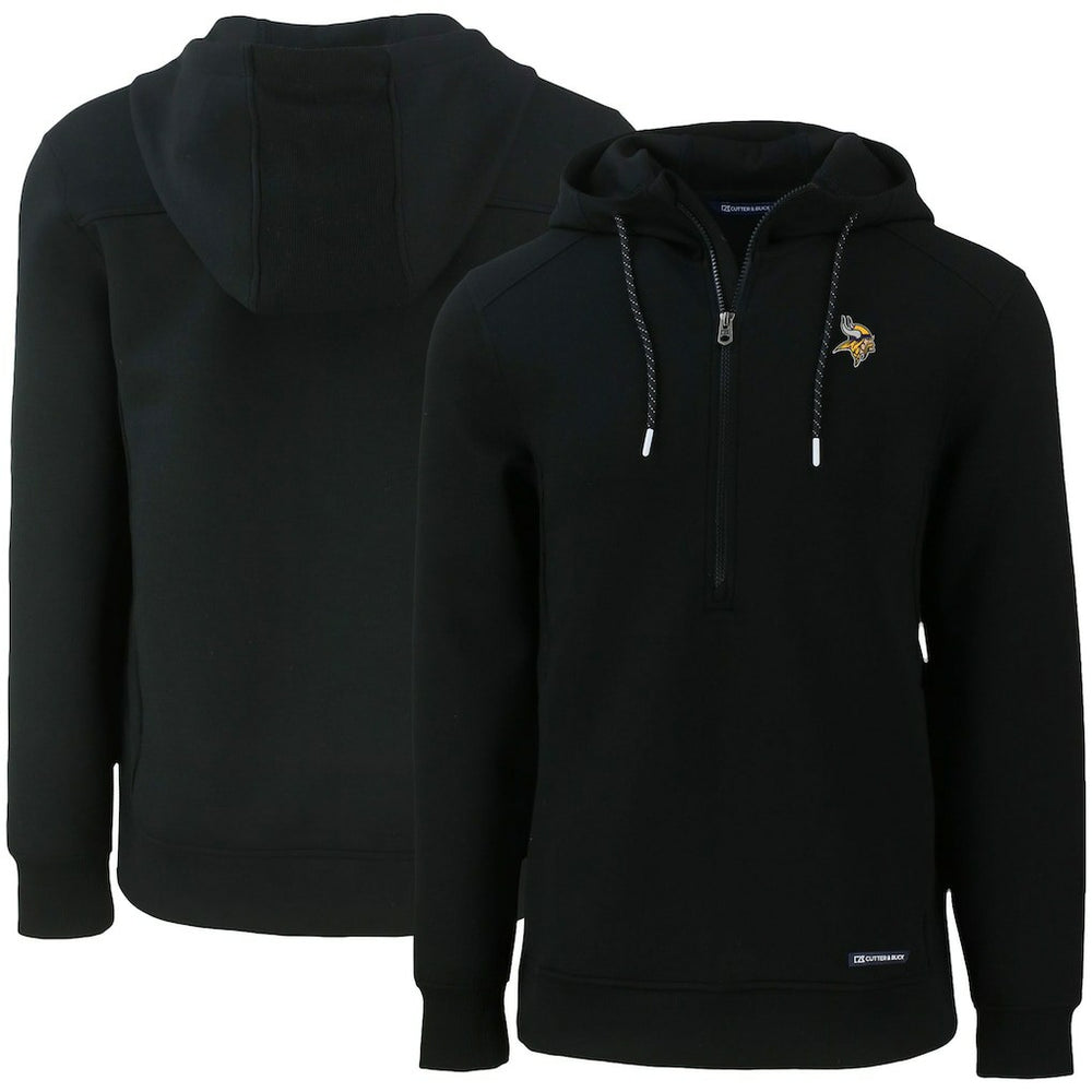 Minnesota Vikings Cutter & Buck Primary Mark Roam Eco Recycled Half-Zip Pullover Hoodie | NFL Near me