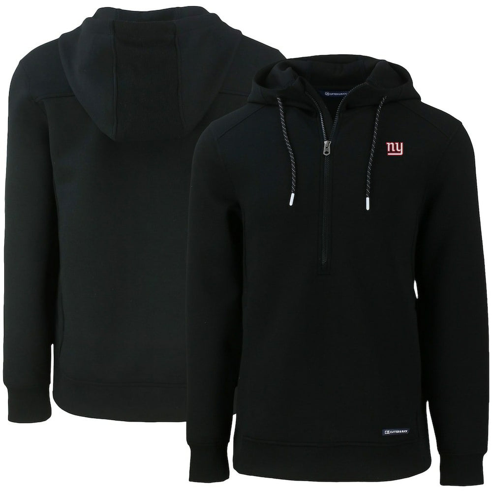 New York Giants Cutter & Buck Primary Mark Roam Eco Recycled Half-Zip Pullover Hoodie | NFL Outlet