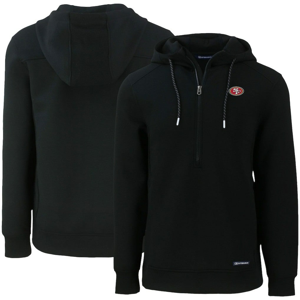 San Francisco 49ers Cutter & Buck Primary Mark Roam Eco Recycled Half-Zip Pullover Hoodie | NFL New