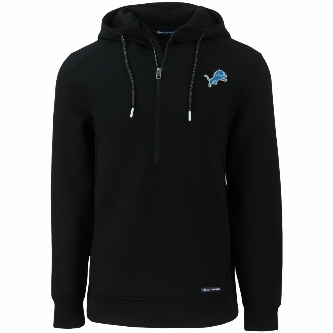 Detroit Lions Cutter & Buck Primary Mark Roam Eco Recycled Half-Zip Pullover Hoodie | NFL Discount