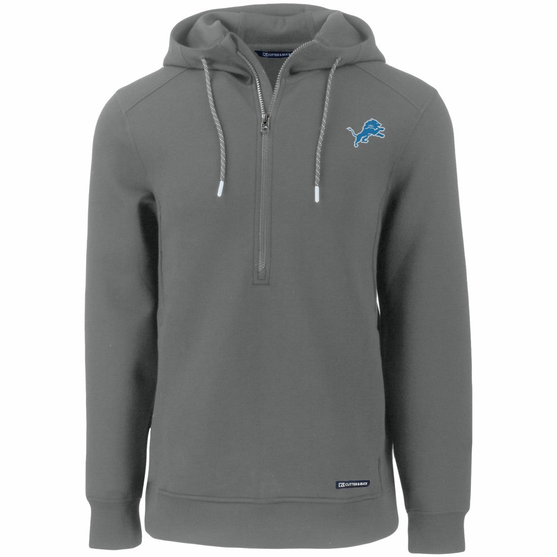 Detroit Lions Cutter & Buck Primary Mark Roam Eco Recycled Half-Zip Pullover Hoodie | NFL New