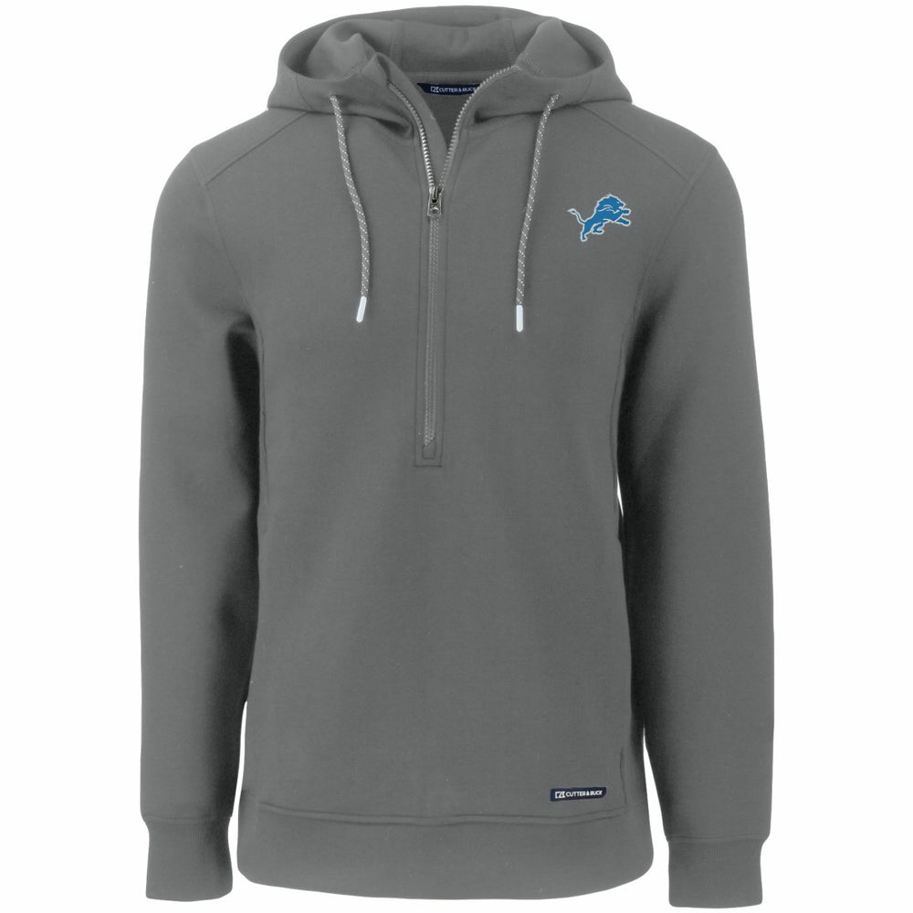 Detroit Lions Cutter & Buck Primary Mark Roam Eco Recycled Half-Zip Pullover Hoodie | NFL New