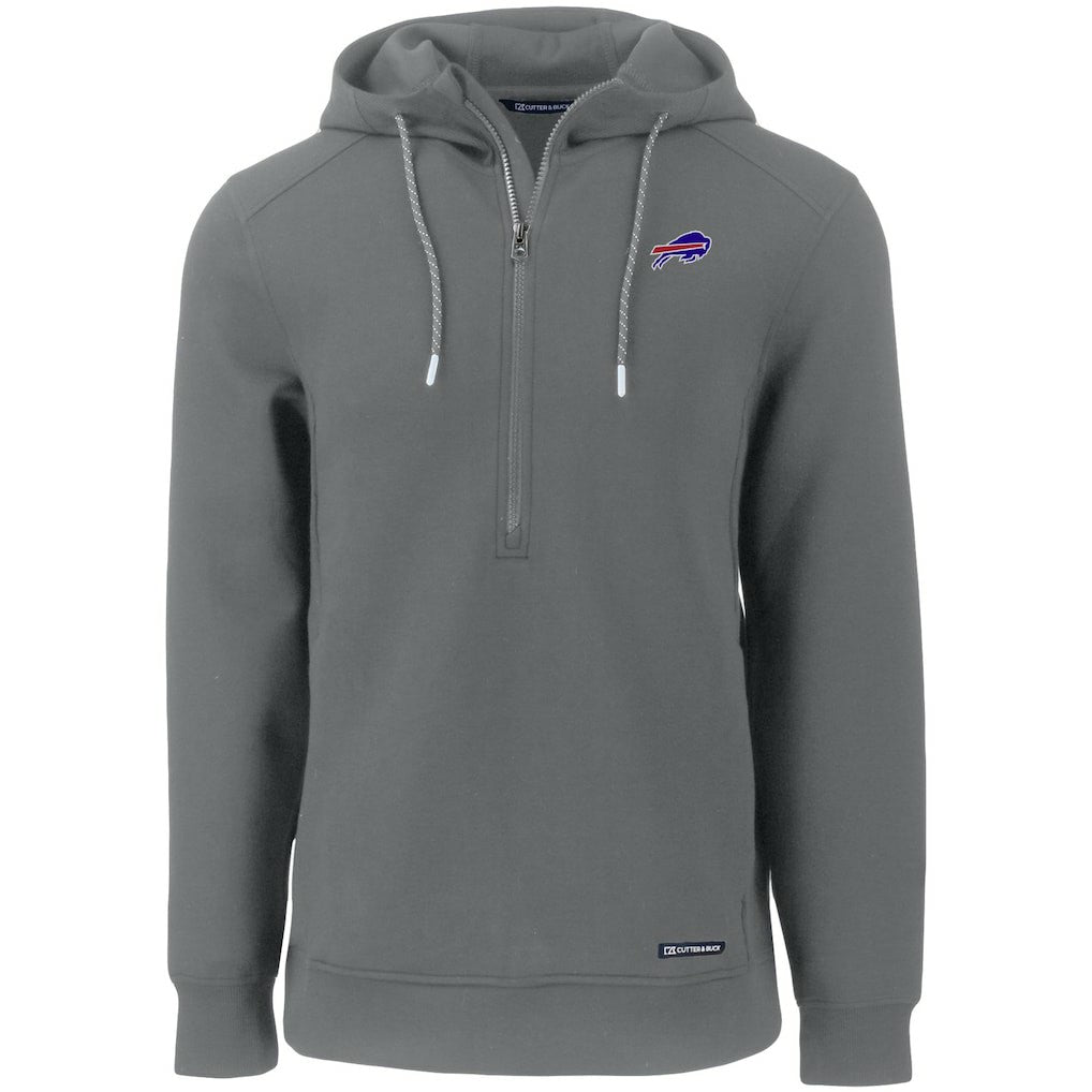 Buffalo Bills Cutter & Buck Primary Mark Roam Eco Recycled Half-Zip Pullover Hoodie | NFL Near me