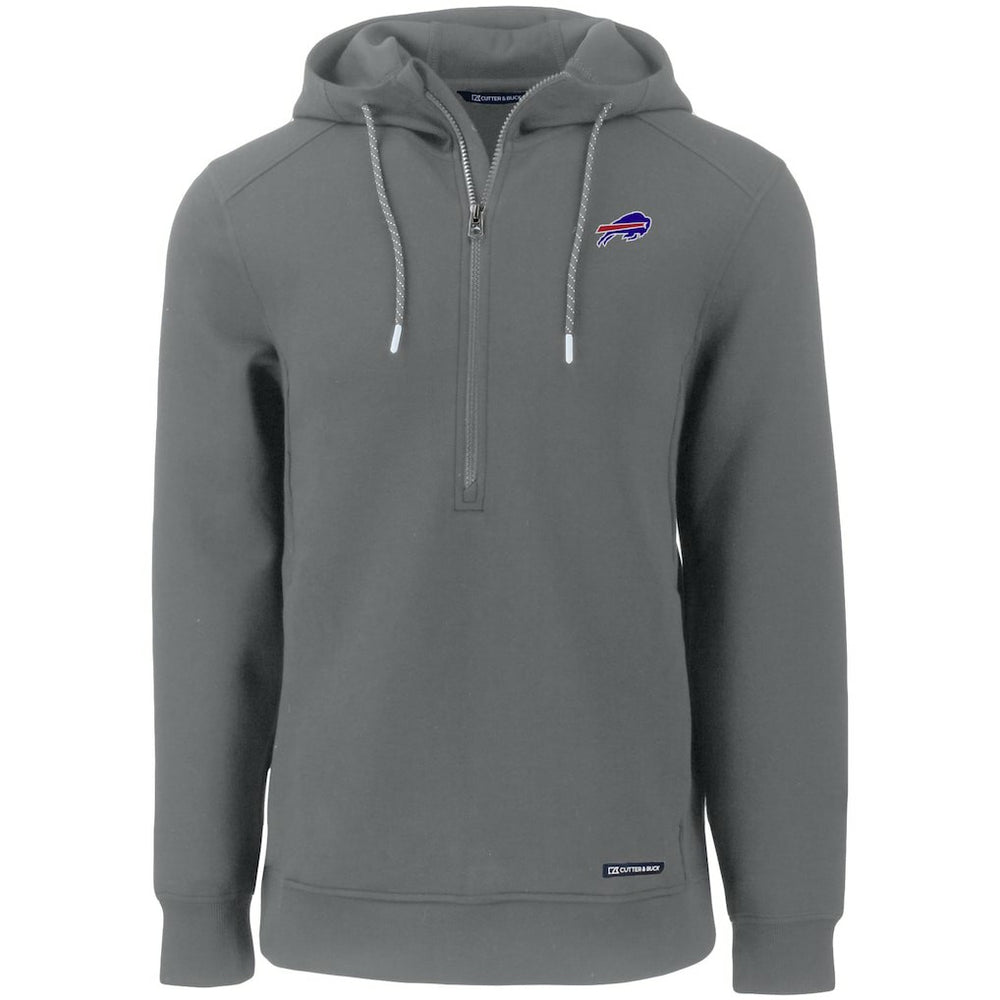 Buffalo Bills Cutter & Buck Primary Mark Roam Eco Recycled Half-Zip Pullover Hoodie | NFL Near me