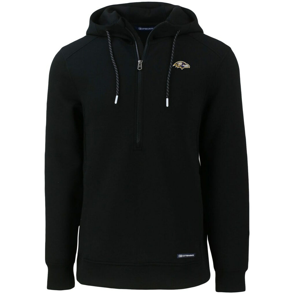 Baltimore Ravens Cutter & Buck Primary Mark Roam Eco Recycled Half-Zip Pullover Hoodie | NFL On sale
