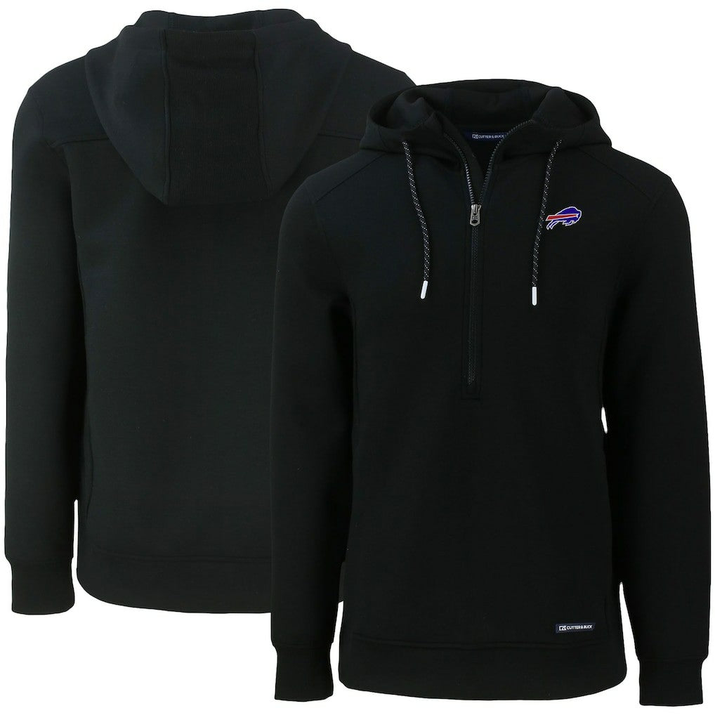 Buffalo Bills Cutter & Buck Primary Mark Roam Eco Recycled Half-Zip Pullover Hoodie | NFL Online