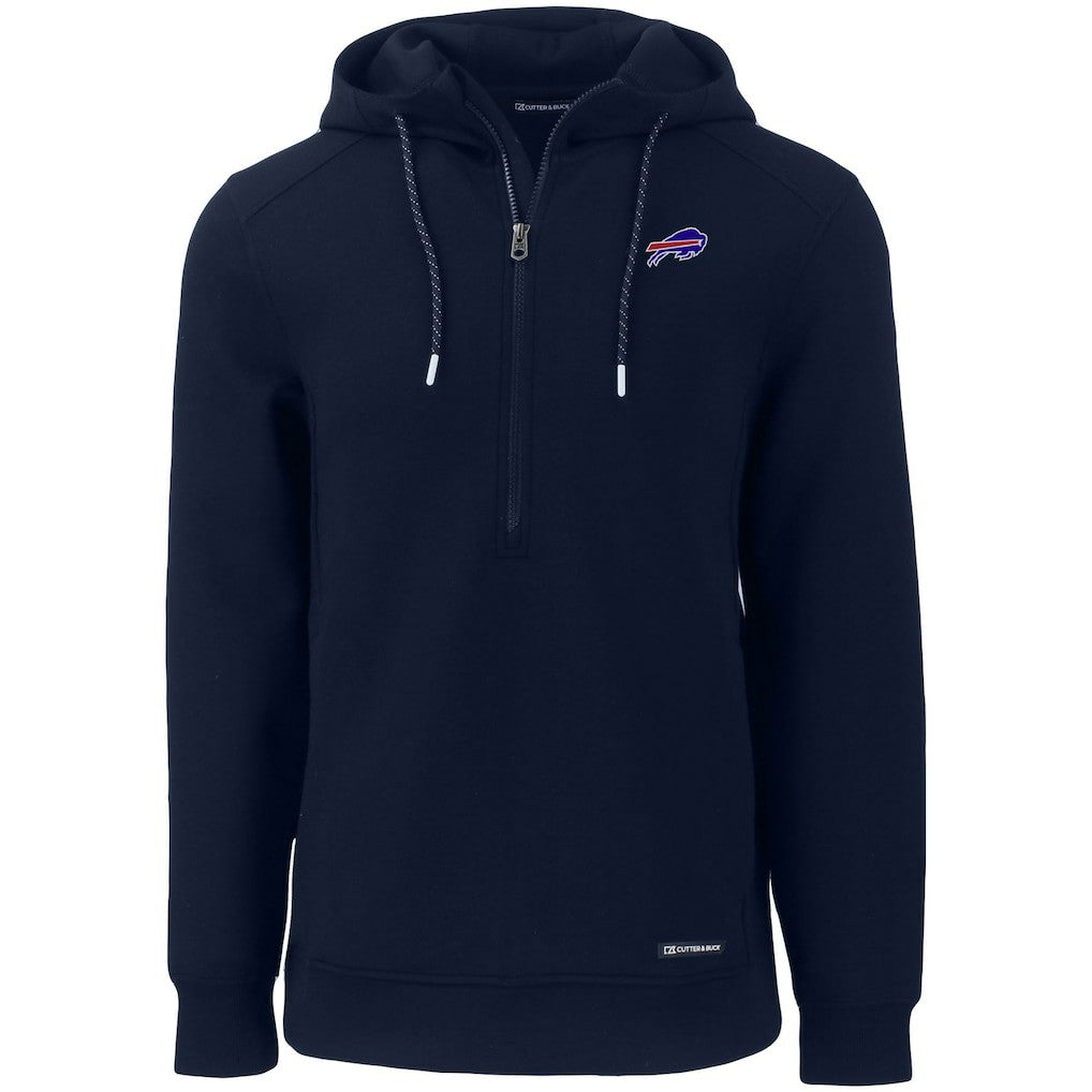 Buffalo Bills Cutter & Buck Primary Mark Roam Eco Recycled Half-Zip Pullover Hoodie | NFL Near me
