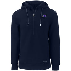 Buffalo Bills Cutter & Buck Primary Mark Roam Eco Recycled Half-Zip Pullover Hoodie | NFL Near me