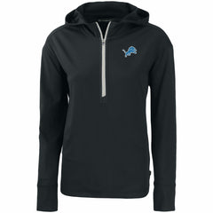 Detroit Lions Cutter & Buck Women's Primary Mark Daybreak Eco Recycled Half-Zip Hoodie | NFL Outlet