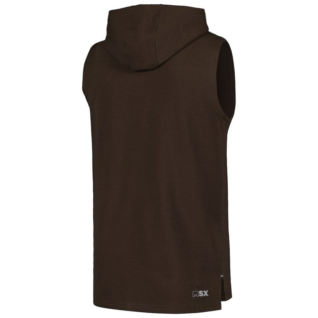 Cleveland Browns MSX by Michael Strahan Captain Sleeveless Hoodie T-Shirt | NFL Hot