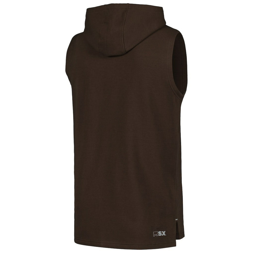 Cleveland Browns MSX by Michael Strahan Captain Sleeveless Hoodie T-Shirt | NFL Hot