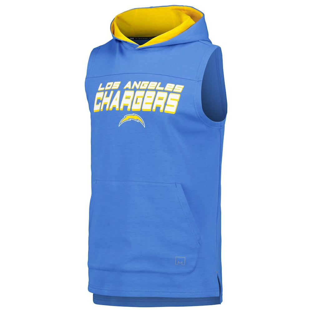 Los Angeles Chargers MSX by Michael Strahan Captain Sleeveless Hoodie T-Shirt | NFL Sale