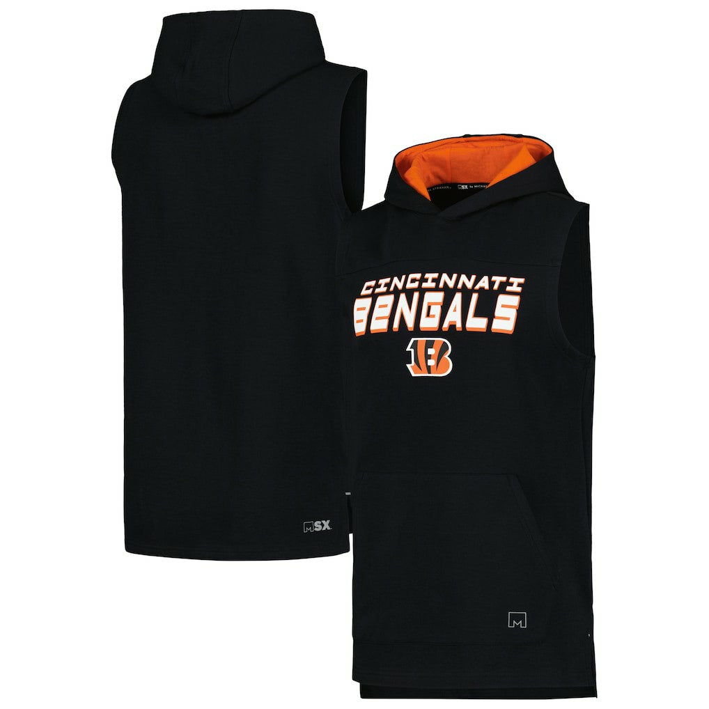 Cincinnati Bengals MSX by Michael Strahan Captain Sleeveless Hoodie T-Shirt | NFL On sale