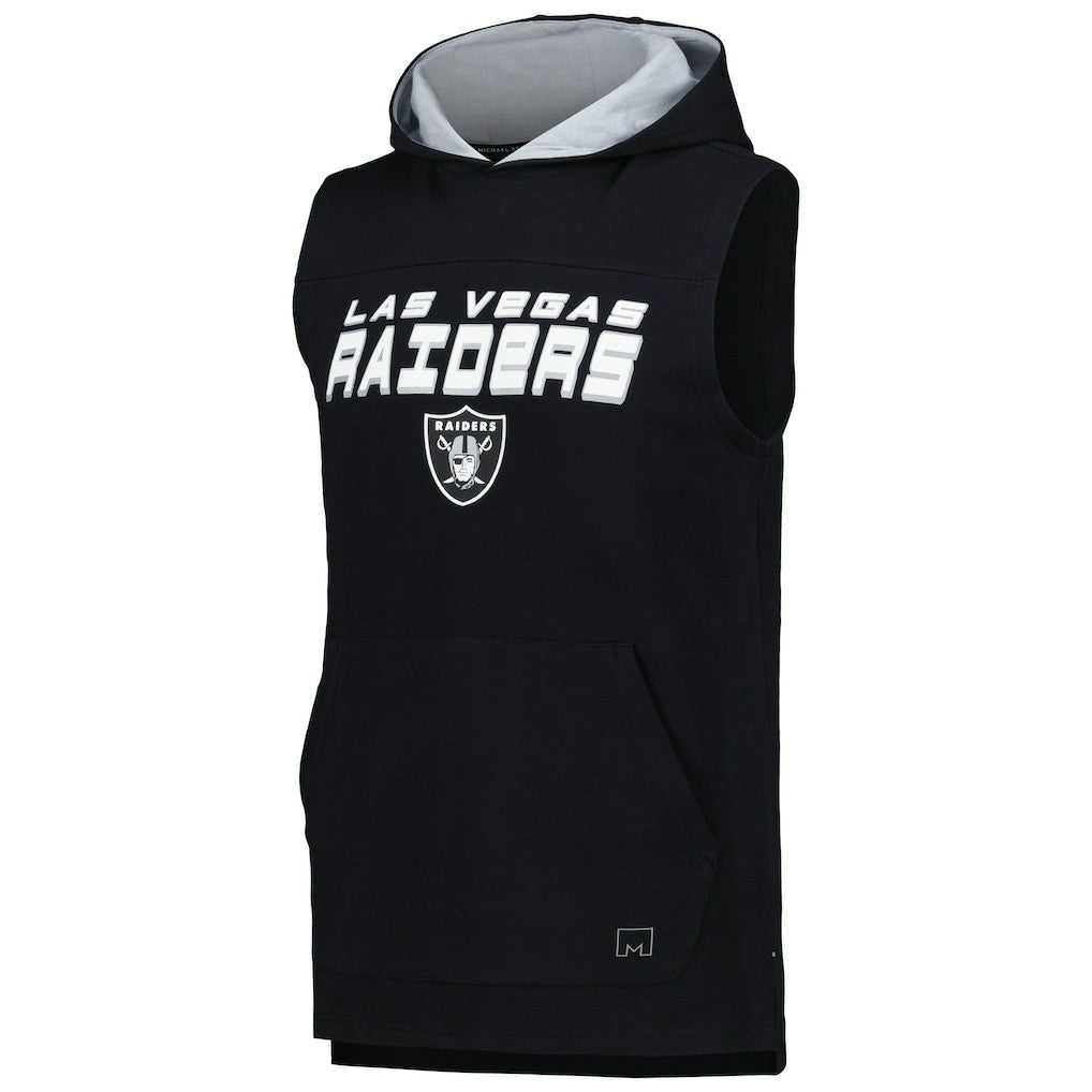 Las Vegas Raiders MSX by Michael Strahan Captain Sleeveless Hoodie T-Shirt | NFL Outlet