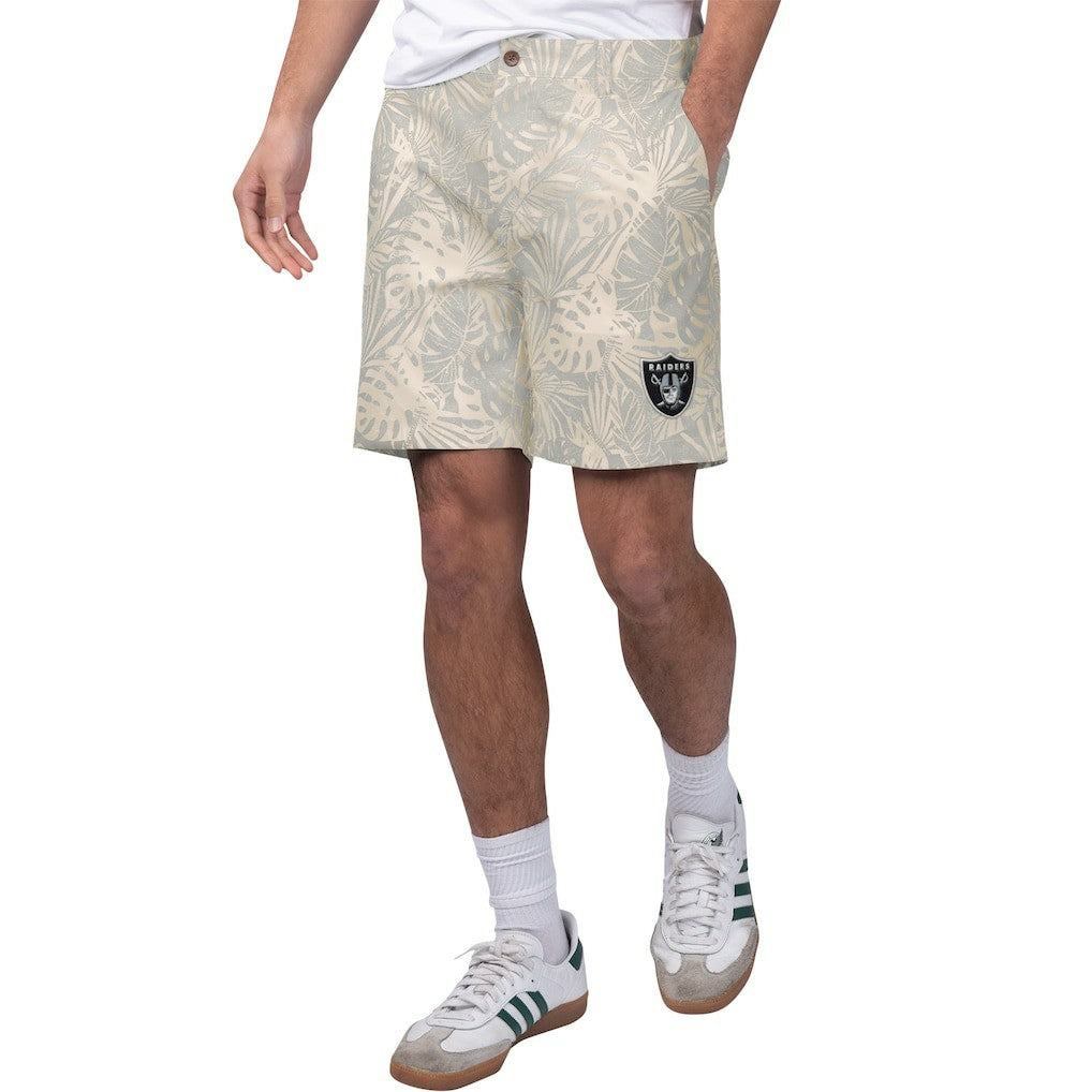 Las Vegas Raiders Margaritaville Sandwashed Monstera Print Amphib Shorts | NFL Discount