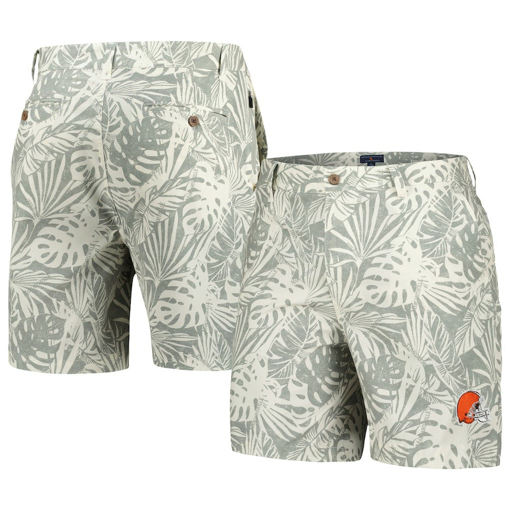 Cleveland Browns Margaritaville Sandwashed Monstera Print Amphib Shorts | NFL US