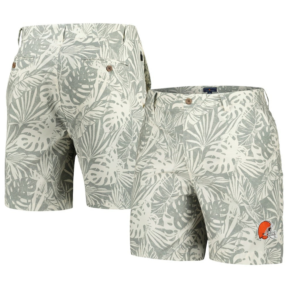 Cleveland Browns Margaritaville Sandwashed Monstera Print Amphib Shorts | NFL US