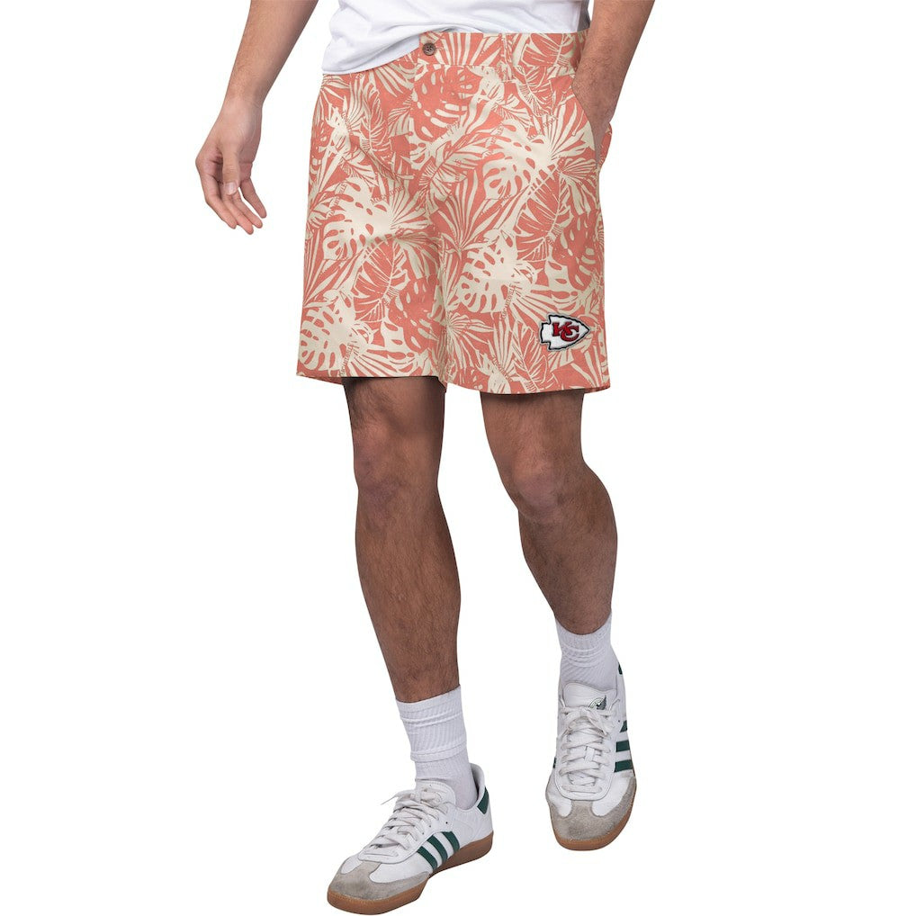 Kansas City Chiefs Margaritaville Sandwashed Monstera Print Amphib Shorts | NFL Sale
