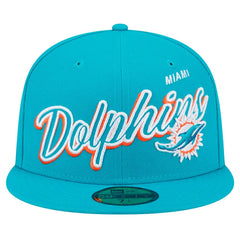 Miami Dolphins Script Sided 59FIFTY Fitted Hat | NFL Hot