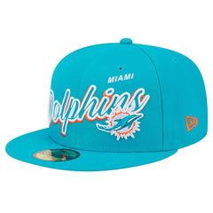 Miami Dolphins Script Sided 59FIFTY Fitted Hat | NFL Hot
