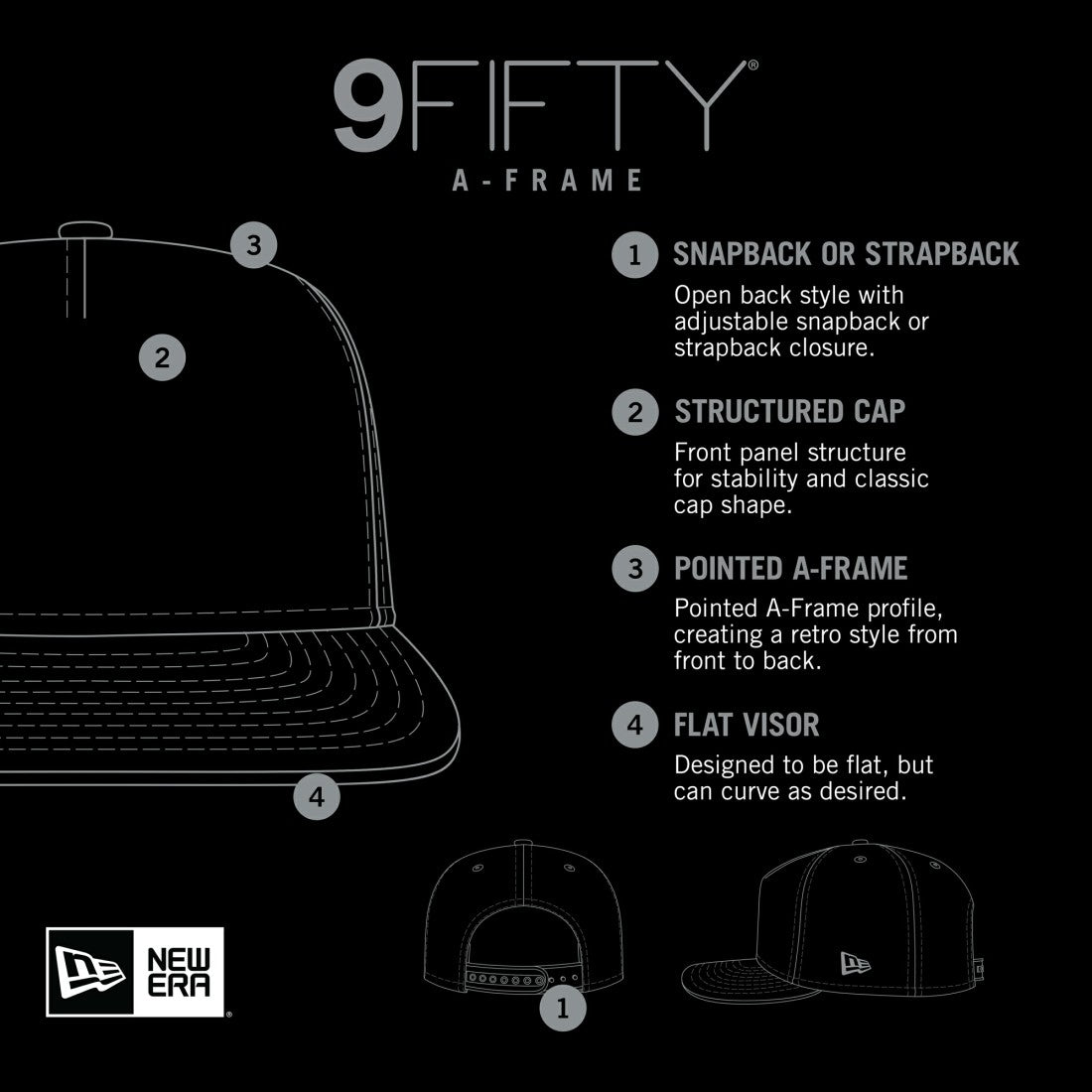 New York Jets Distressed 9FIFTY A-Frame Snapback Hat | NFL New