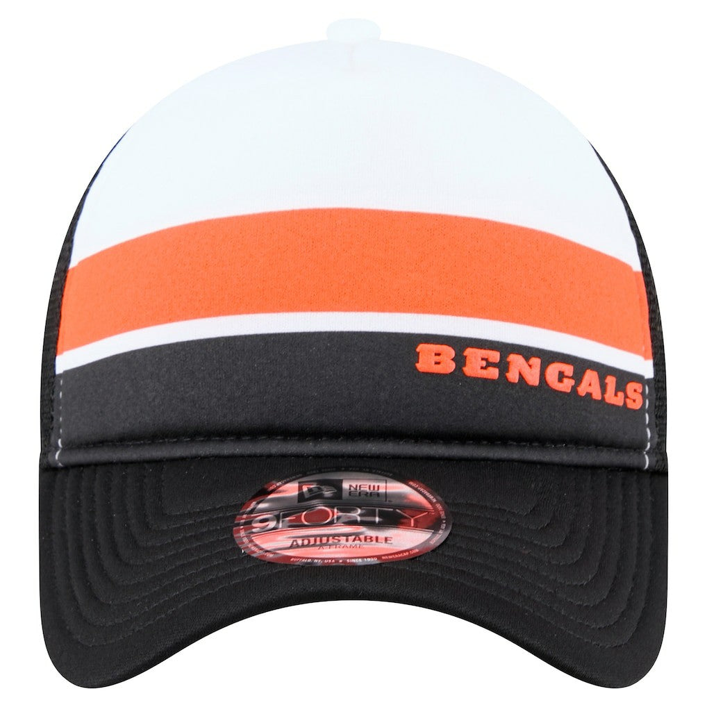 Cincinnati Bengals Sport Night Color Block 9FORTY A-Frame Trucker Adjustable Hat | NFL Near me