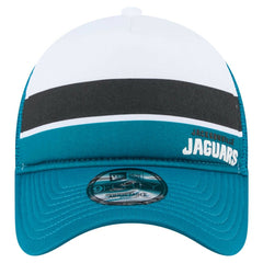 Jacksonville Jaguars Color-Block 9FORTY A-Frame Trucker Adjustable Hat | NFL Outlet