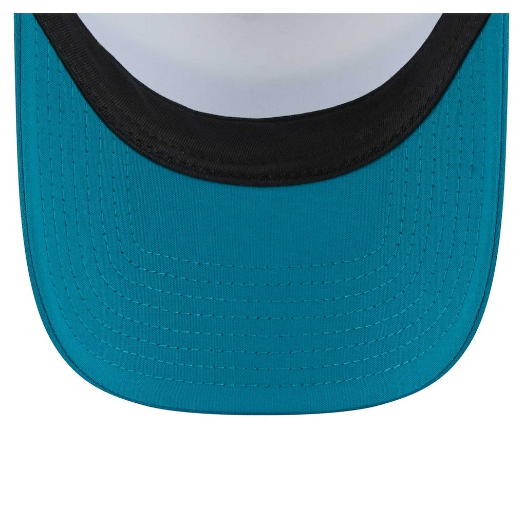 Jacksonville Jaguars Color-Block 9FORTY A-Frame Trucker Adjustable Hat | NFL Outlet